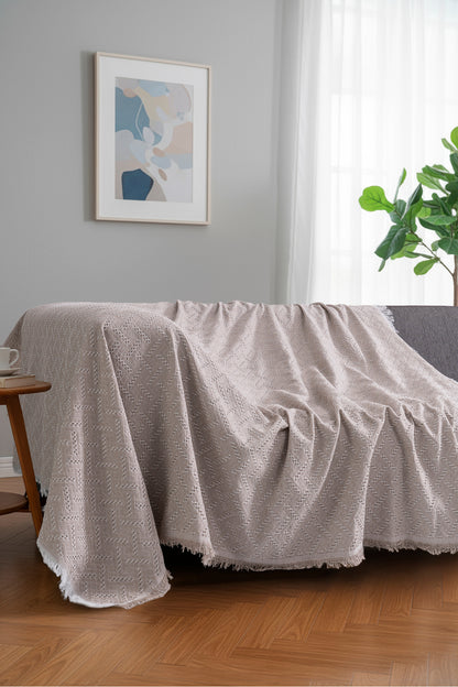 Bohem Tarz Koltuk Şalı 170x220 cm – Saçaklı TV Battaniyesi & Dekoratif Koltuk Örtüsü
