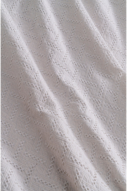 Pamuklu Koltuk Örtüsü Saçaklı - Çok Amaçlı Örtü - Koltuk Şalı - Kolları Kapatmaz - 170x220 cm