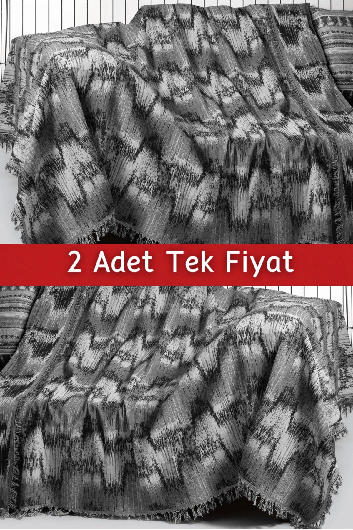 İkili Set Dokuma Koltuk Örtüsü Seti 170x220cm - Dalmaçyalı