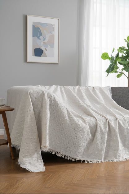 Bohem Tarz Koltuk Şalı 170x220 cm – Saçaklı TV Battaniyesi & Dekoratif Koltuk Örtüsü