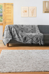 Lüks Kaymaz Koltuk Örtüsü · 170x220 cm – Çiçek Desenli Çift Taraflı Pamuklu