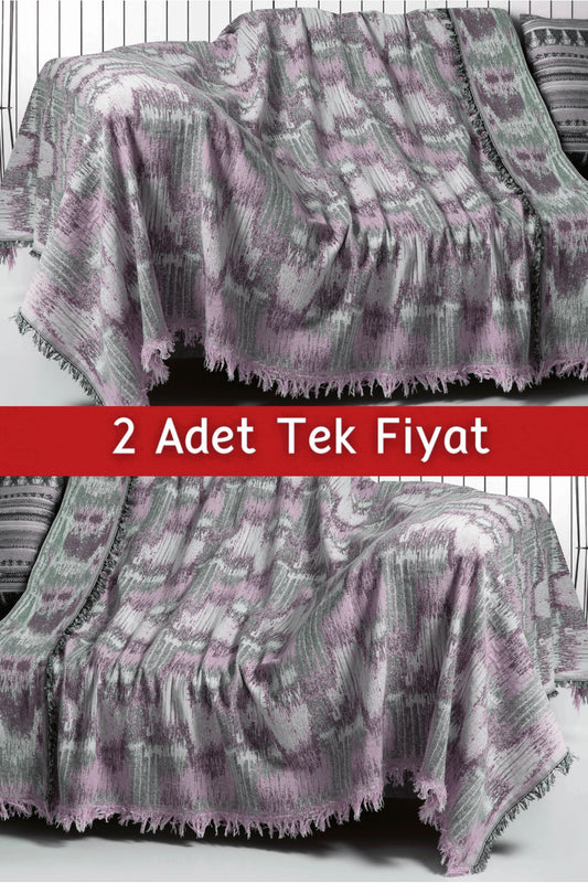İkili Set Dokuma Koltuk Örtüsü Seti 170x220cm - Dalmaçyalı