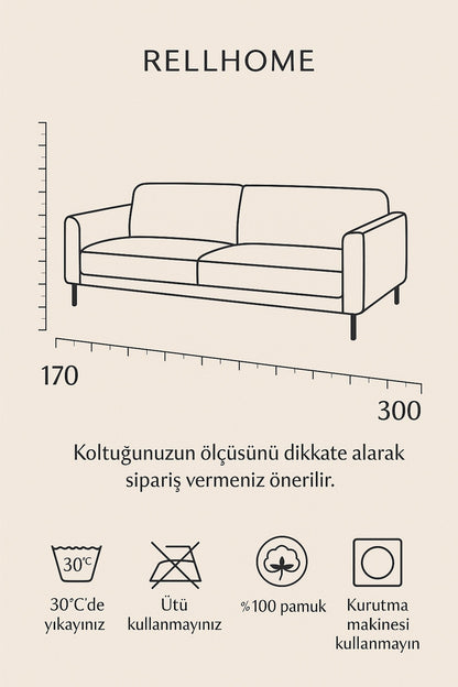 Pamuklu Koltuk Örtüsü BATTAL BOY - Çok Amaçlı Örtü - Çift Taraflı - Terletmez, Kaymaz, Toplanmaz