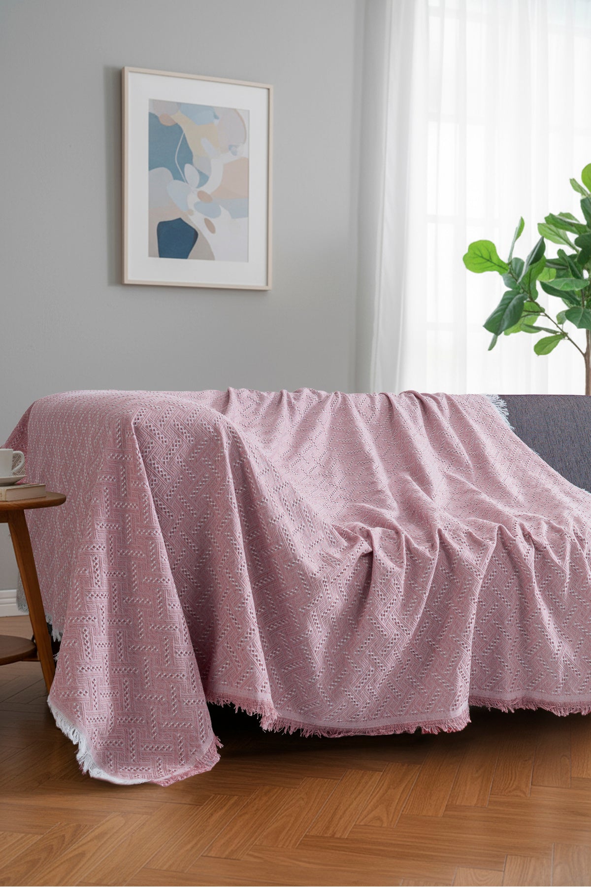 Bohem Tarz Koltuk Şalı 170x220 cm – Saçaklı TV Battaniyesi & Dekoratif Koltuk Örtüsü