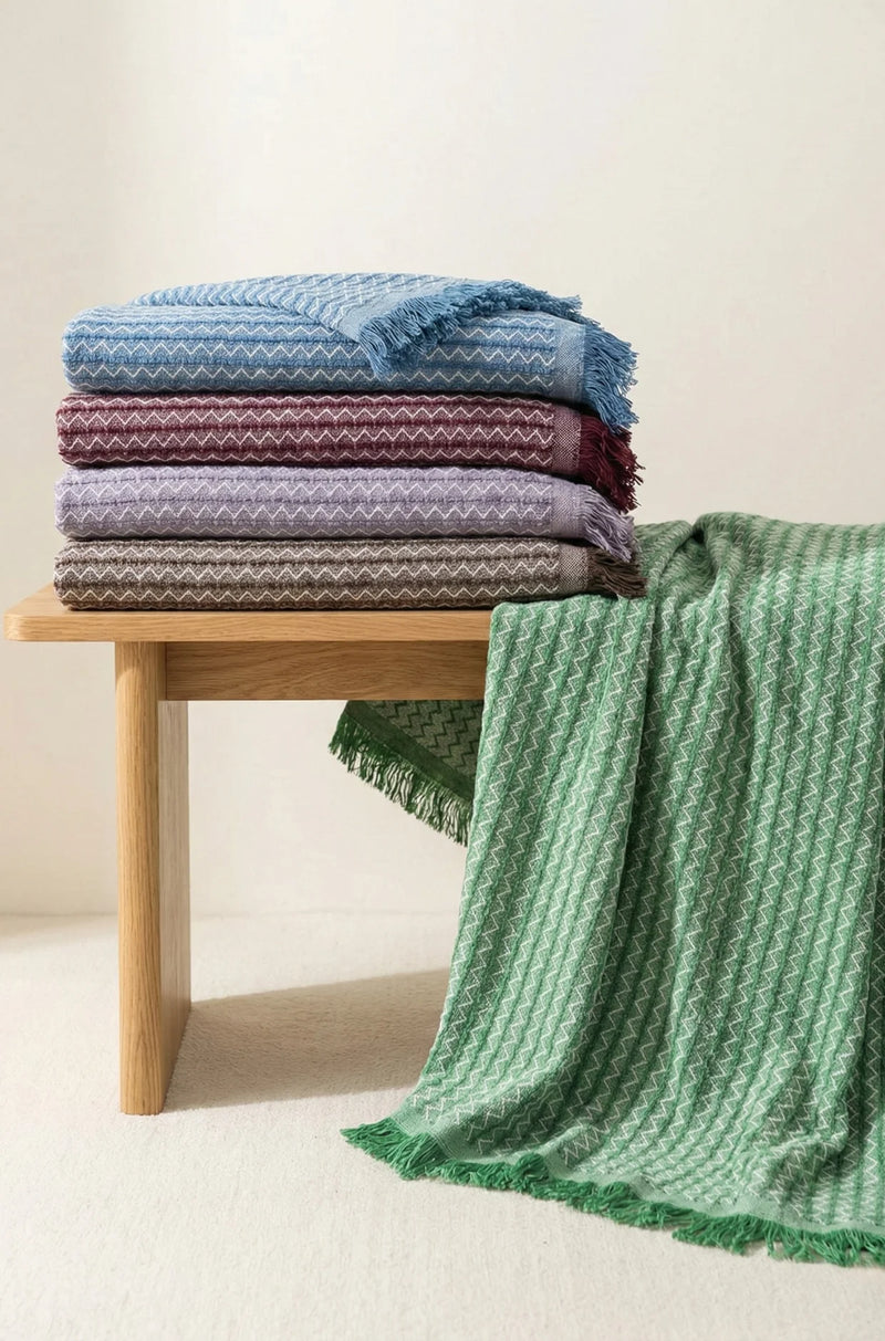 Zigzag desenli pamuklu koltuk örtüleri - Rell Home